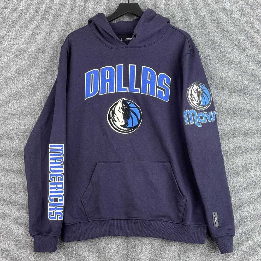 Pro Standard Hoodie Mens L Navy Dallas Mavericks NBA Wingspan Logo Pullover Mavs